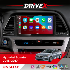 Штатна магнітола для Hyundai Sonata 2015-2017 DriveX UN5 QLED 9" Android 4-ядерний 2+32Гб 4x45W бездротовий CarPlay та AndroidAuto