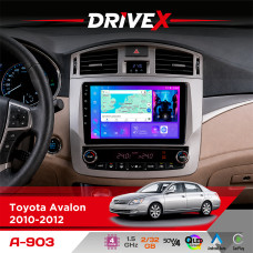 Штатна магнітола для Toyota Avalon 2010-2012 DriveX A-903 QLED 9" Android 4-ядерний 2+32Гб 4x50W(TDA7851) бездротовий CarPlay та AndroidAuto