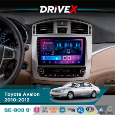 Штатна магнітола для Toyota Avalon 2010-2012 DriveX SE-903 QLED 9" Android 8-ядерний 4+64Гб SIM-картка 3G/4G DSP 4x50W(TDA7851) бездротовий CarPlay та AndroidAuto