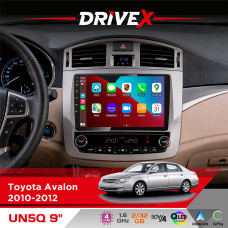 Штатна магнітола для Toyota Avalon 2010-2012 DriveX UN5 QLED 9" Android 4-ядерний 2+32Гб 4x45W бездротовий CarPlay та AndroidAuto