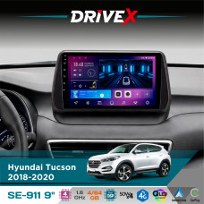 Штатна магнітола для Hyundai Tucson 2018-2020 DriveX SE-911 4+64Гб QLED 9" Android 4-ядерний 4x50W(TDA7851) DSP бездротовий CarPlay та AndroidAuto