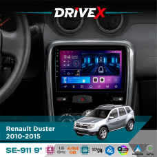 Штатна магнітола для Renault Duster 2010-2015 DriveX SE-911 4+64Гб QLED 9" Android 4-ядерний 4x50W(TDA7851) DSP бездротовий CarPlay та AndroidAuto