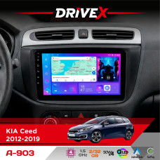 Штатна магнітола для KIA Ceed 2012-2019 DriveX A-903 QLED 9" Android 4-ядерний 2+32Гб 4x50W(TDA7851) бездротовий CarPlay та AndroidAuto