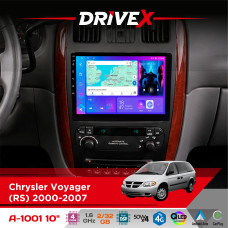 Штатна магнітола для Chrysler Voyager (RS) 2000-2007 DriveX A-1001 10" Android 4-ядерний 2+32Гб 4x45W бездротовий CarPlay та AndroidAuto