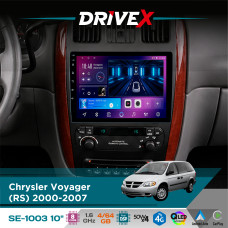 Штатна магнітола для Chrysler Voyager (RS) 2000-2007 DriveX SE-1003 QLED 10" Android 8-ядерний 4+64Гб SIM-картка 3G/4G DSP 4x50W(TDA7851) бездротовий CarPlay та AndroidAuto