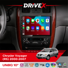 Штатна магнітола для Chrysler Voyager (RS) 2000-2007 DriveX UN8 QLED 10" Android 4-ядерний 2x32Гб 4x45W бездротовий CarPlay та AndroidAuto
