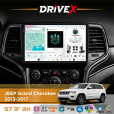 Штатна магнітола для JEEP Grand Cherokee 2013-2017 DriveX S7 2K QLED 9" Android 8-ядерний 2.7ГГц 6x64Гб SIM-картка 3G/4G AK7808 AB 4x50W DSP AK7739 VELVET бездротовий CarPlay та AndroidAuto