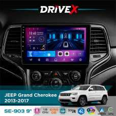 Штатна магнітола для JEEP Grand Cherokee 2013-2017 DriveX SE-903 QLED 9" Android 8-ядерний 4+64Гб SIM-картка 3G/4G DSP 4x50W(TDA7851) бездротовий CarPlay та AndroidAuto