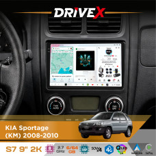 Штатна магнітола для KIA Sportage (KM) 2008-2010 DriveX S7 2K QLED 9" Android 8-ядерний 2.7ГГц 6x64Гб SIM-картка 3G/4G AK7808 AB 4x50W DSP AK7739 VELVET бездротовий CarPlay та AndroidAuto