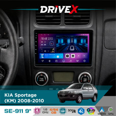 Штатна магнітола для KIA Sportage (KM) 2008-2010 DriveX SE-911 4+64Гб QLED 9" Android 4-ядерний 4x50W(TDA7851) DSP бездротовий CarPlay та AndroidAuto