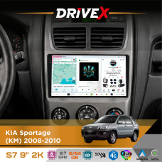 Штатна магнітола для KIA Sportage (KM) 2008-2010 DriveX S7 2K QLED 9" Android 8-ядерний 2.7ГГц 6x64Гб SIM-картка 3G/4G AK7808 AB 4x50W DSP AK7739 VELVET бездротовий CarPlay та AndroidAuto