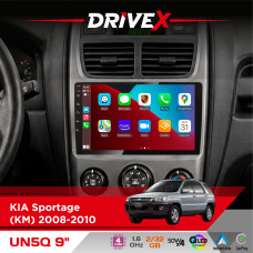 Штатна магнітола для KIA Sportage (KM) 2008-2010 DriveX UN5 QLED 9" Android 4-ядерний 2+32Гб 4x45W бездротовий CarPlay та AndroidAuto