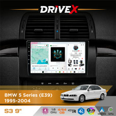 Штатна магнітола для BMW M5 (E39) 1995-2004 DriveX S3 QLED 9" Android 8-ядерний 1.6ГГц 4x64Гб SIM-картка 3G/4G 7388 4x45W ASP TM2313 бездротовий CarPlay та AndroidAuto