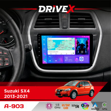 Штатна магнітола для Suzuki SX4 2013-2021 DriveX A-903 QLED 9" Android 4-ядерний 2+32Гб 4x50W(TDA7851) бездротовий CarPlay та AndroidAuto