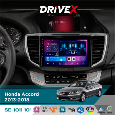Штатна магнітола для Honda Accord 2013-2018 DriveX SE-1011 QLED 10" Android 4-ядерний 4+64Гб DSP 4x50W(TDA7851) бездротовий CarPlay та AndroidAuto