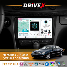 Штатна магнітола для Mercedes CLS-Klasse (C219) 2004-2010 DriveX S7 2K QLED 9" Android 8-ядерний 2.7ГГц 6x64Гб SIM-картка 3G/4G AK7808 AB 4x50W DSP AK7739 VELVET бездротовий CarPlay та AndroidAuto