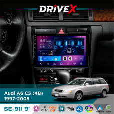 Штатна магнітола для Audi A6 C5 (4B) 1997-2005 DriveX SE-911 4+64Гб QLED 9" Android 4-ядерний 4x50W(TDA7851) DSP бездротовий CarPlay та AndroidAuto