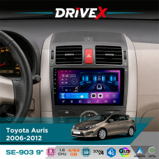 Штатна магнітола для Toyota Auris 2006-2012 DriveX SE-903 QLED 9" Android 8-ядерний 4+64Гб SIM-картка 3G/4G DSP 4x50W(TDA7851) бездротовий CarPlay та AndroidAuto