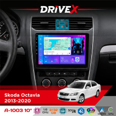 Штатна магнітола для Skoda Octavia 2013-2020 DriveX A-1003 QLED 10" Android 2+32Гб 4-ядерний 4x50W(TDA7851) бездротовий CarPlay та AndroidAuto