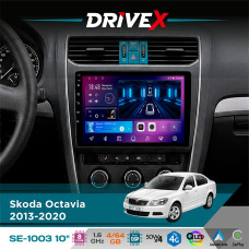 Штатна магнітола для Skoda Octavia 2013-2020 DriveX SE-1003 QLED 10" Android 8-ядерний 4+64Гб SIM-картка 3G/4G DSP 4x50W(TDA7851) бездротовий CarPlay та AndroidAuto