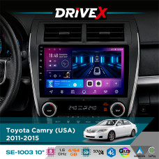 Штатна магнітола для Toyota Camry (USA) 2011-2015 DriveX SE-1003 QLED 10" Android 8-ядерний 4+64Гб SIM-картка 3G/4G DSP 4x50W(TDA7851) бездротовий CarPlay та AndroidAuto