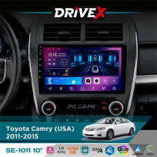 Штатна магнітола для Toyota Camry (USA) 2011-2015 DriveX SE-1011 QLED 10" Android 4-ядерний 4+64Гб DSP 4x50W(TDA7851) бездротовий CarPlay та AndroidAuto