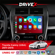 Штатна магнітола для Toyota Camry (USA) 2011-2015 DriveX UN8 QLED 10" Android 4-ядерний 2x32Гб 4x45W бездротовий CarPlay та AndroidAuto