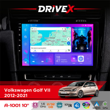 Штатна магнітола для Volkswagen Golf VII 2012-2021 DriveX A-1001 10" Android 4-ядерний 2+32Гб 4x45W бездротовий CarPlay та AndroidAuto