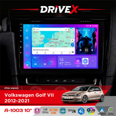 Штатна магнітола для Volkswagen Golf VII 2012-2021 DriveX A-1003 QLED 10" Android 2+32Гб 4-ядерний 4x50W(TDA7851) бездротовий CarPlay та AndroidAuto