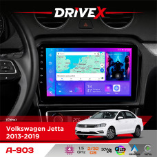 Штатна магнітола для Volkswagen Jetta 2013-2019 DriveX A-903 QLED 9" Android 4-ядерний 2+32Гб 4x50W(TDA7851) бездротовий CarPlay та AndroidAuto