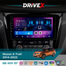Штатна магнітола для Nissan X-Trail 2014-2022 DriveX SE-1011 QLED 10" Android 4-ядерний 4+64Гб DSP 4x50W(TDA7851) бездротовий CarPlay та AndroidAuto