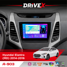 Штатна магнітола для Hyundai Avante (MD) 2013-2015 DriveX A-903 QLED 9" Android 4-ядерний 2+32Гб 4x50W(TDA7851) бездротовий CarPlay та AndroidAuto