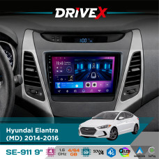 Штатна магнітола для Hyundai Avante (MD) 2013-2015 DriveX SE-911 4+64Гб QLED 9" Android 4-ядерний 4x50W(TDA7851) DSP бездротовий CarPlay та AndroidAuto