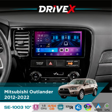 Штатна магнітола для Mitsubishi Outlander 2012-2022 DriveX SE-1003 QLED 10" Android 8-ядерний 4+64Гб SIM-картка 3G/4G DSP 4x50W(TDA7851) бездротовий CarPlay та AndroidAuto