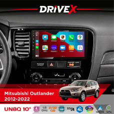 Штатна магнітола для Mitsubishi Outlander 2012-2022 DriveX UN8 QLED 10" Android 4-ядерний 2x32Гб 4x45W бездротовий CarPlay та AndroidAuto