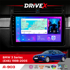 Штатна магнітола для BMW M3 (E46) 1998-2006 DriveX A-903 QLED 9" Android 4-ядерний 2+32Гб 4x50W(TDA7851) бездротовий CarPlay та AndroidAuto