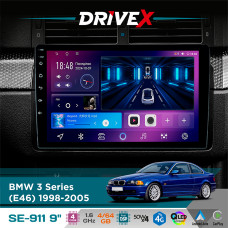 Штатна магнітола для BMW 3 Series (E46) 1998-2006 DriveX SE-911 4+64Гб QLED 9" Android 4-ядерний 4x50W(TDA7851) DSP бездротовий CarPlay та AndroidAuto