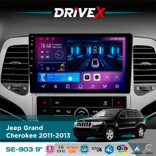 Штатна магнітола для Jeep Grand Cherokee 2011-2013 DriveX SE-903 QLED 9" Android 8-ядерний 4+64Гб SIM-картка 3G/4G DSP 4x50W(TDA7851) бездротовий CarPlay та AndroidAuto