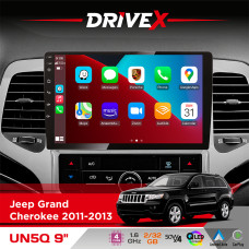 Штатна магнітола для Jeep Grand Cherokee 2011-2013 DriveX UN5 QLED 9" Android 4-ядерний 2+32Гб 4x45W бездротовий CarPlay та AndroidAuto