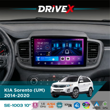 Штатна магнітола для KIA Sorento (UM) 2014-2020 DriveX SE-1003 QLED 10" Android 8-ядерний 4+64Гб SIM-картка 3G/4G DSP 4x50W(TDA7851) бездротовий CarPlay та AndroidAuto