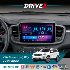 Штатна магнітола для KIA Sorento (UM) 2014-2020 DriveX SE-1011 QLED 10" Android 4-ядерний 4+64Гб DSP 4x50W(TDA7851) бездротовий CarPlay та AndroidAuto