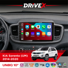 Штатна магнітола для KIA Sorento (UM) 2014-2020 DriveX UN8 QLED 10" Android 4-ядерний 2x32Гб 4x45W бездротовий CarPlay та AndroidAuto