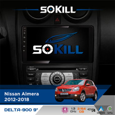 Штатна магнітола для Nissan Titan 2008-2015 SoKill DELTA-900 9" Android 4-ядерний 2+64Гб 4x45W бездротовий CarPlay та AndroidAuto