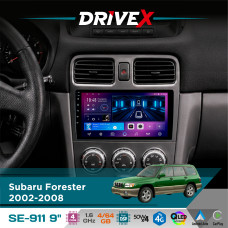 Штатна магнітола для Subaru Forester 2002-2008 DriveX SE-911 4+64Гб QLED 9" Android 4-ядерний 4x50W(TDA7851) DSP бездротовий CarPlay та AndroidAuto