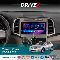 Штатна магнітола для Toyota Venza 2008-2015 DriveX SE-903 QLED 9" Android 8-ядерний 4+64Гб SIM-картка 3G/4G DSP 4x50W(TDA7851) бездротовий CarPlay та AndroidAuto