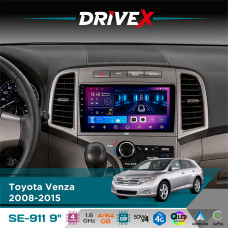 Штатна магнітола для Toyota Venza 2008-2015 DriveX SE-911 4+64Гб QLED 9" Android 4-ядерний 4x50W(TDA7851) DSP бездротовий CarPlay та AndroidAuto