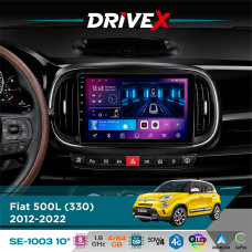 Штатна магнітола для Fiat 500L (330) 2012-2022 DriveX SE-1003 QLED 10" Android 8-ядерний 4+64Гб SIM-картка 3G/4G DSP 4x50W(TDA7851) бездротовий CarPlay та AndroidAuto