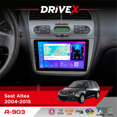 Штатна магнітола для Seat Altea 2004-2015 DriveX A-903 QLED 9" Android 4-ядерний 2+32Гб 4x50W(TDA7851) бездротовий CarPlay та AndroidAuto