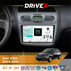 Штатна магнітола для Seat Altea 2004-2015 DriveX S7 2K QLED 9" Android 8-ядерний 2.7ГГц 6x64Гб SIM-картка 3G/4G AK7808 AB 4x50W DSP AK7739 VELVET бездротовий CarPlay та AndroidAuto