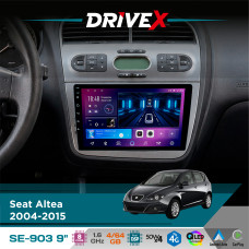 Штатна магнітола для Seat Toledo 2004-2009 DriveX SE-903 QLED 9" Android 8-ядерний 4+64Гб SIM-картка 3G/4G DSP 4x50W(TDA7851) бездротовий CarPlay та AndroidAuto